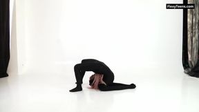 ”Black latex & braids very sexy Russian flexible teenie”