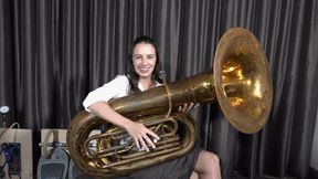 Ashlynn Tries Out the Tuba (MP4 - 720p)