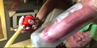 Close up Cock Pumped up Huge