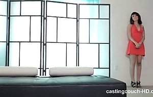 Cute white girl takes cock for casting