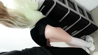Older gardener fucking with the Colombian blonde with a long