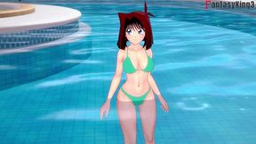 anzu mazaki (tea gardner) pool - red 1 - yu-gi-oh - full and full pov on sheer or ptrn: fantasyking3