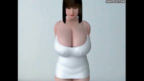 3D HQ Breast Expansion  Big Tits Asian POV sex Cowgirl POV w/ Sound added