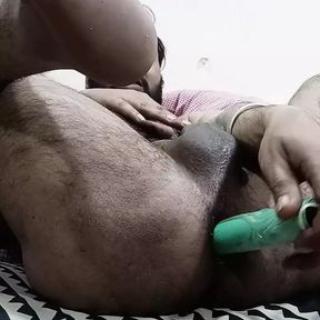 Indian old man sex enjoy with handmade dildo