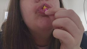 Lip Gloss Giantess Obsessed with Kissing Her Tiny Girl