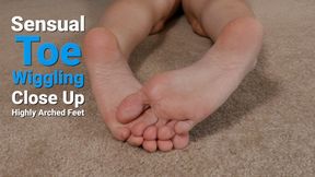 Sensual Toe Wiggling Close Up Highly Arched Feet - Kylie Jacobsx - MP4 1080p HD
