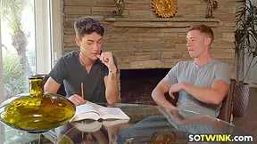 Cute Twink Gets To Feel Hunk Tutors Cock Inside His Ass