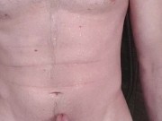 Guy peeing on himself and take a shower