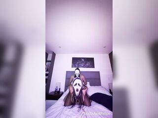 Having sex with Scary Video on Halloween night