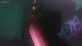 Master Chief jerking off his enormous dick (SFM animation)