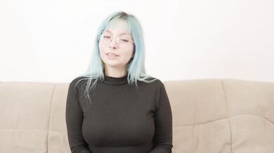 Goth anal whore takes first creampie in raw interview leak