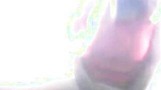 Dazzling Blonde Teen Sits On A Window And Plays With Her Pussy