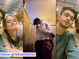 [censored] Records Naughty College Couple Making Out in Bathroom
