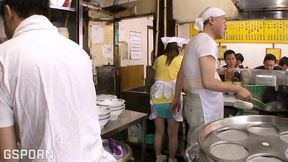 jav gangbang in the japanese restaurant of tokyo fucking sexy cook girl
