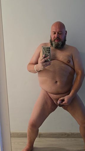 Birthday Hotel Mirror Masturbation