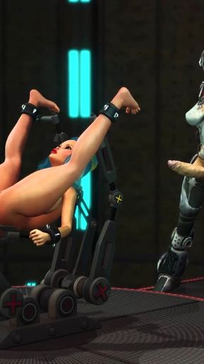 Emotional moment from &quot;Sci-Fi fuck machine. Futa sex android plays with a sexy horny hottie in the space station&quot;