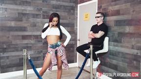 ”Skinny latin Gia Vendetti banged good by security guard”