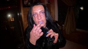 risky night fur coat blowjob – noisy deepthroat & neighbor panic