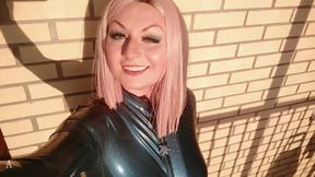 latex rubber selfie video with MILF fetish model Arya Grander