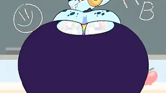 Cute femboy professor shows off his big furry ass