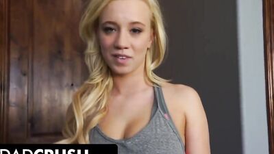 Naughty blonde strokes a cock and fucks in a POV-style video