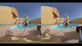 Blonde Caught Poolboy Jerking Off