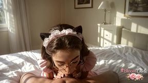 my 18-year-old stepsister dressed up as a cute housewife. i couldn t hold back and fucked her virgin pussy![ai]