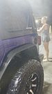 Wife flashing at public car wash
