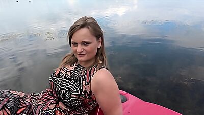 PEDALBOAT FUCK in the middle of the lake