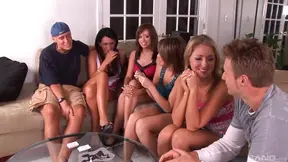 Sizzling Girls Coaxed Into Sexy Play With Rock-Hard Cocks