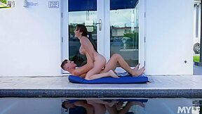 Mmature Woman Near Pool In Leggins - Teaser Video