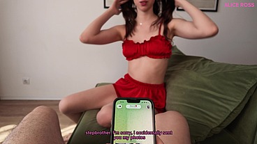 Stepsister Pulled off Condom & Begged for Creampie!