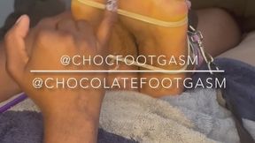 Ms footgasm tries Shibari