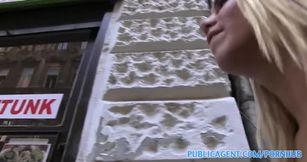 Hot Hungarian blonde gets fucked in a restaurant toilet