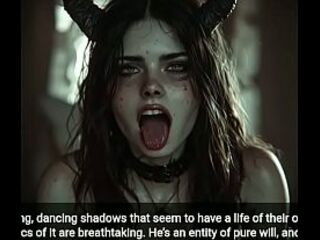 Devil dude bangs demonic eighteen year old Angel (voice oVer AI generated) horror porn