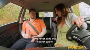 British MILF told me her Sexy Stories and Made Me HARD - Fake Driving School