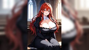 Obedient MILF gets her feet worshiped at church