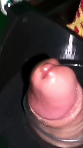 A jerk-off robot tests the stamina of a large penis.   Clip 1