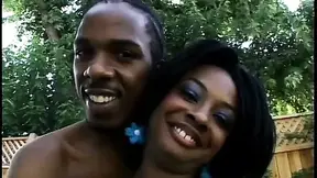 Mutant black dick takes on petite ebony's clenching box