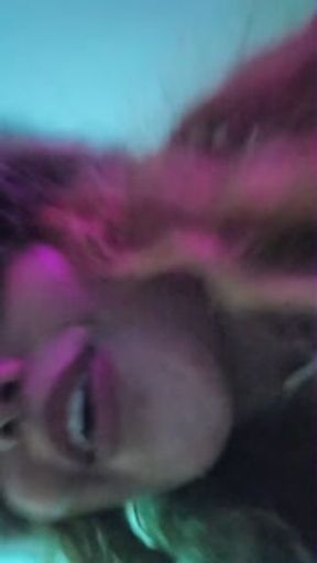 Cute Latina In fur hat Flashes her tits and pussy at a house party