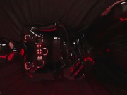 RUBBERED IN MOUTH SHEATH AND COCK SHEATH