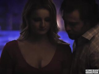 Teen virgin Eliza Eves is nervous when that babe meets an aged man in his dungeon.This guy facefucks the large breasts golden-haired and licks her cunt in advance of this chab fucks her