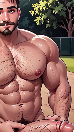 Muscular and Fully Nude