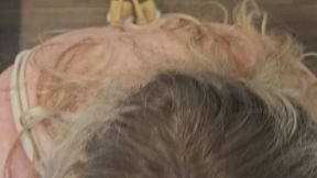 Kneeling In Stiletto Mules