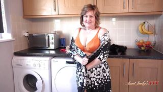 AuntJudysXXX - Your 58yo Curvy Mature Housewife Mrs. Kugar Sucks Your Cock in the Laundry Room (POV)