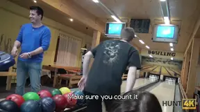Cuckold allows guy please his cute GF right in bowling club
