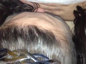 White nasty BBW sucks hard black cock POV style video