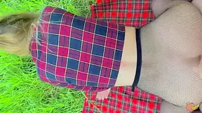 The First Time Is Never Forgotten. Intense Sex Outdoor And Big Cumshot On Tits