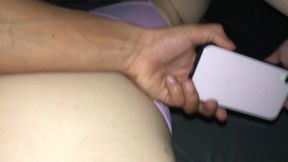 (Cheating while on Phone) I came in the pussy while she talked on phone with HUSBAND on lunch break