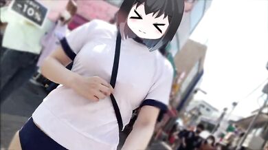 I went to Harajuku and wore gym clothes and bloomers with no bra, and ate crepes with toys on!